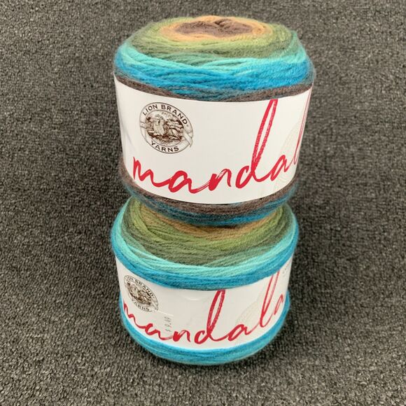 Lion Brand Other - Lot Of 2 Lion Brand Mandala Yarn Dragon Light Yarn 5.3oz 590yds Cake